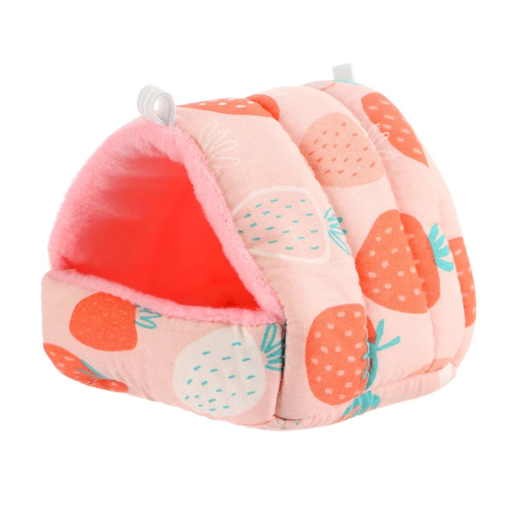 Inverno Bonito Desenho Animado Coelho Esquilo Mini Gaiola Ninho de Porquinho-da-Índia Pequenos Animais Ratos de Estimação Cama Casa de Hamster Quente Macia