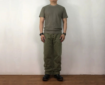 BOB DONG 300gr Basic Tee Shirts Summer Heavyweight Cotton Men's Plain T-Shirts