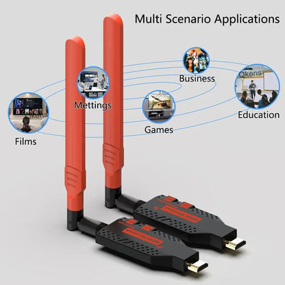 1080p 4K Wireless HDMI Extender Audio Video Transmitter Receiver Display Adapter 50m 100m 150m Share for Camera PC Laptop To TV