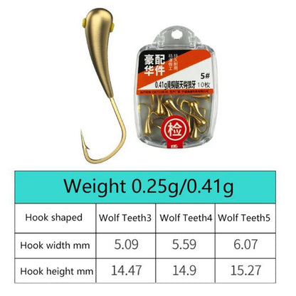 10 pçs/lote Anzol de Pesca de Aço Inoxidável Japão Farpado Gancho Virado Acessórios de Pesca Suprimentos Isca Carpa Latão Equipamento de Pesca
