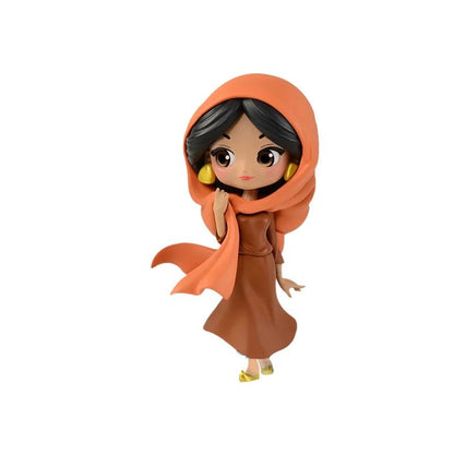 Bandai Original Disney Anime Figure Vilão Sentado Boneca Versão Q Brinquedos Infantis Decoração de Casa Modelo de Aniversário de Menina Presente de Brinquedo Fofo