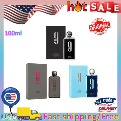 Afnan 9PM Men's Cologne Spray 100ml Men's Cologne Perfume Travel Clothes Perfume Spray High-end Long-lasting Perfume Gift