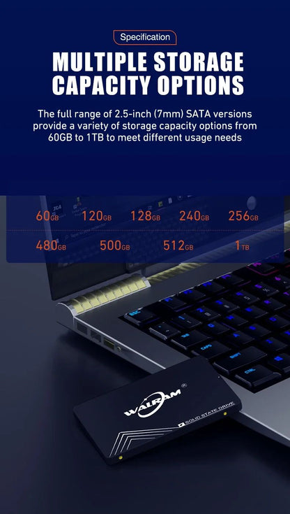 WALRAM 2.5 SATA 3 SSD 1 TB 2TB 120GB HDD 256GB 240GB 128GB Disco Rígido 480GB 500GB 512GB SSD 1TB Desktop Laptop Unidade de Estado Sólido