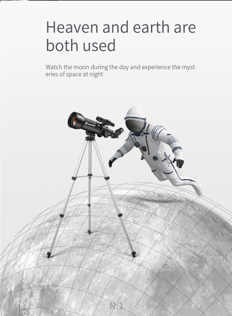 Celestron Travel Scope 70mm 70400 AZ Refractor Astronomical Telescope Portable 10-165X Zoom Monocular For Kids Beginner Gifts