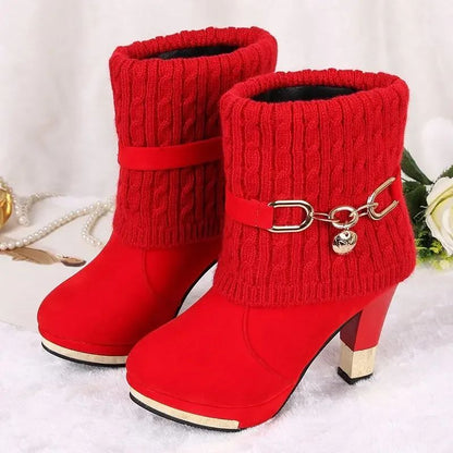 Sapatos femininos de salto agulha super alto com plataforma, sapatos de salto alto, scarpins femininos, botas de tornozelo de camurça bico fino para mulheres, botas de salto grosso NOVO