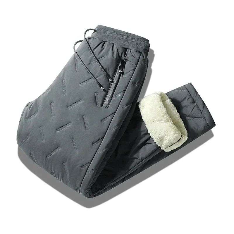 Calças masculinas de pluma outono e inverno novas acolchoadas e engrossadas para -20 graus ao ar livre calças de neve quentes masculinas à prova de vento calças Harem