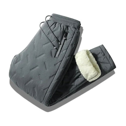 Calças masculinas de pluma outono e inverno novas acolchoadas e engrossadas para -20 graus ao ar livre calças de neve quentes masculinas à prova de vento calças Harem