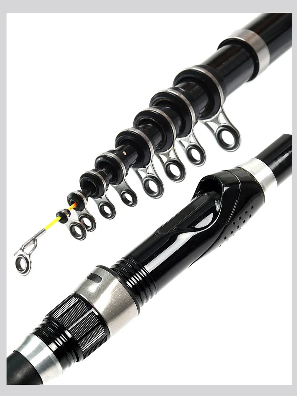 Vara de Pesca Telescópica Ultra Durável de Carbono para Spinning e Pesca de Rocha, Carpa, Alimentador 1.5-3.0M, Portátil, Mini Equipamento de Pesca para Viagem