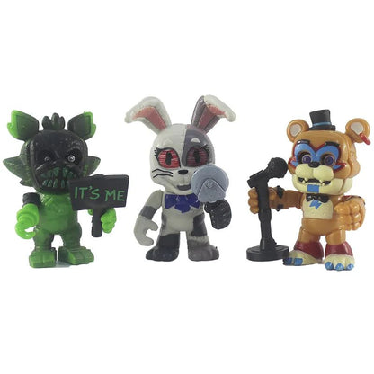 Jogo FNAF Panic Brinquedo da Meia-Noite Urso Foxy Chica Fazbear Bonnie Troca Máscaras Boneco de Ação Anime 1 PÇ Enviada Aleatoriamente