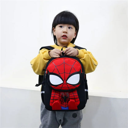 Mochila Infantil Escolar de Capitão América Homem Aranha Homem de Ferro Fofa Desenho Animado para Meninos Leve para Jardim de Infância