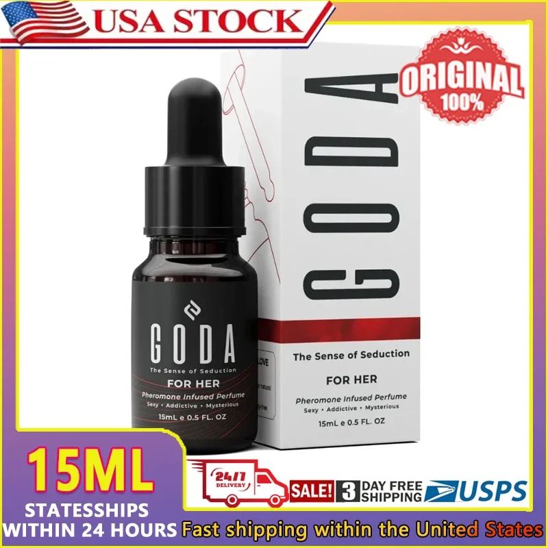 15ml Original Long-Lasting Women's Fragrances Jasmine and Rose Vegan Cruelty-Free GODA Pheromones Perfume for Women The