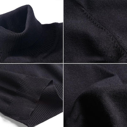 Winter Turtleneck Sweater New Men's Casual Rollneck Knitted Swatshirts Warm Men Jumper Wool Autum Sweaters