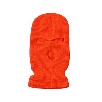 Men's Winter Knitted Balaclava, Windproof Ski Mask, Warm Wool Motorcycle Hat