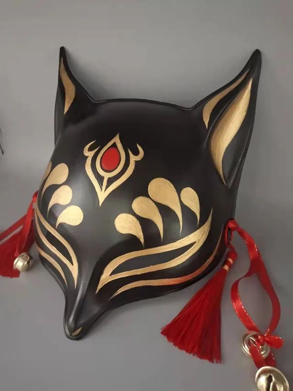 Japanese Style Half Face Hand Painted Fox Mask Men And Women Masquerade Halloween Festival Cosplay Prop High Quality