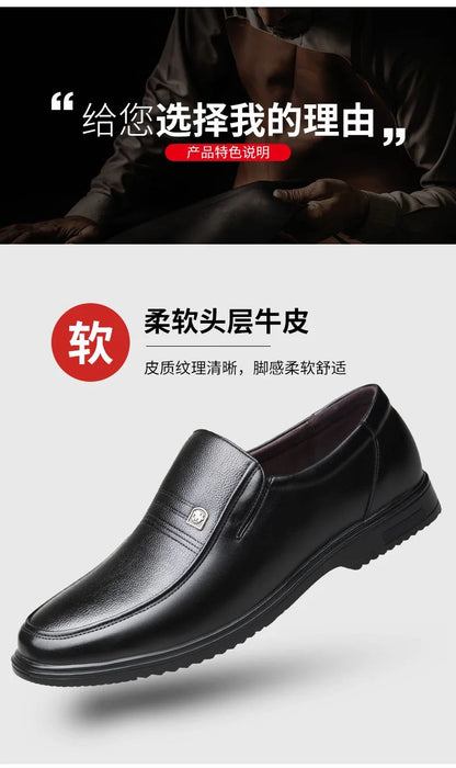 Leather Men Formal Shoes Luxury Brand Men's Loafers Dress Moccasins Breathable Slip on Black Driving Shoes Plus Size 37-46