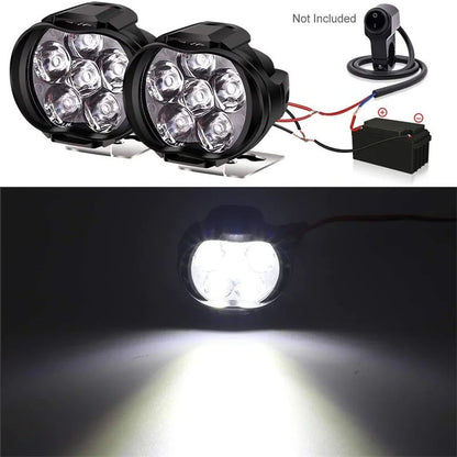 6 LED Motorcycle Auxiliary Headlight Spotlights Work Light High Brightness Waterproof Scooters Autocycle Car Headlight Bulbs