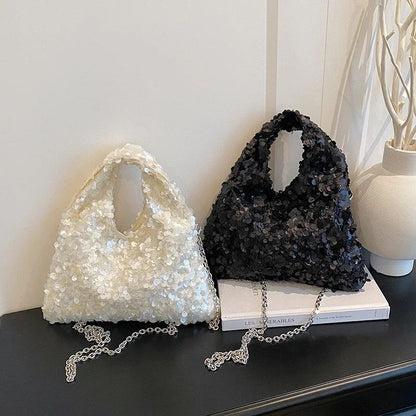 Exquisite Shining Sequins Square Women's Shoulder Bag Popularity Stylish Design Handbags High Quality Solid Sweet Crossbody Bags