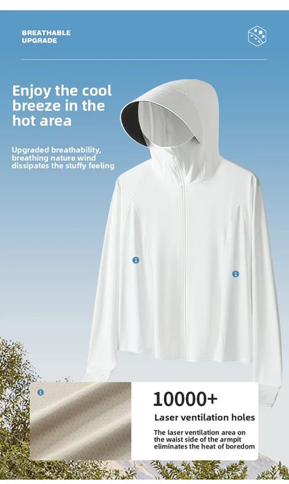 Neutral Hooded Sports Running Jacket Lightweight Quick Drying Suitable Outdoor Running Fitness Travel Commuting Sun Protection