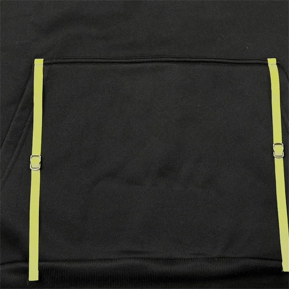 Autumn Long-sleeved Hooded Pullover Men's Zippered Pocket Sweatshirt, Drawstring Sports Men's Casual Hooded Sweatshirt