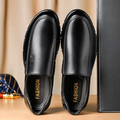 Winter Warm Men Casual Shoes Genuine Leather Breathable Man Loafers High Quality Mens Formal Dress Shoes Slip on Driving Shoes