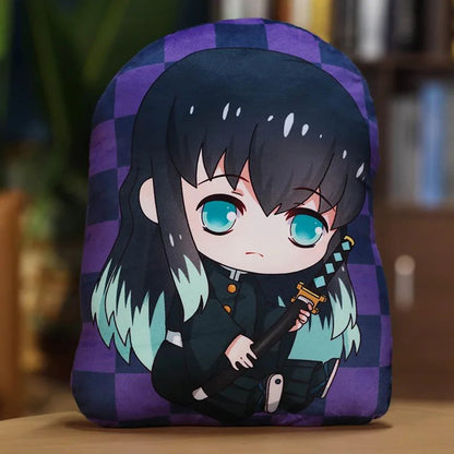 Kimetsu No Yaiba Plush Stuffed Pillows Demon Slayer Dakimakura Cute Anime Throw Pillow Kawaii Dolls Tanjirou Nezuko Back Cushion