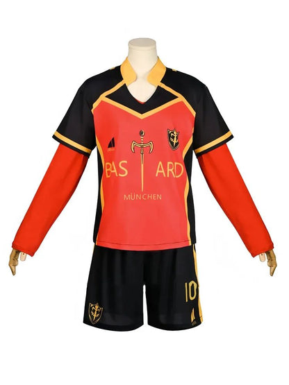 Anime Michael Kaiser Cosplay Costume Red Uniform Team Bastard Munchen Alexis Ness Cosplay Football Soccer Clothing