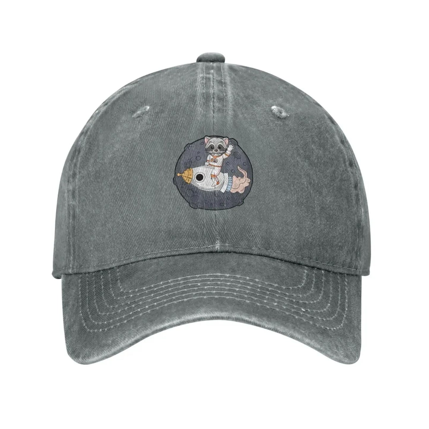 Cute Raccoon in Space Baseball Cap for Men Women Vintage Trucker Hat Hats Dad Caps
