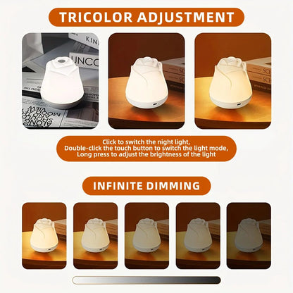 Night Lights for Bedroom Sleeping Lamp Rose Decor Light USB Charging Touch Led Lights For Christmas Gift House Decoration light