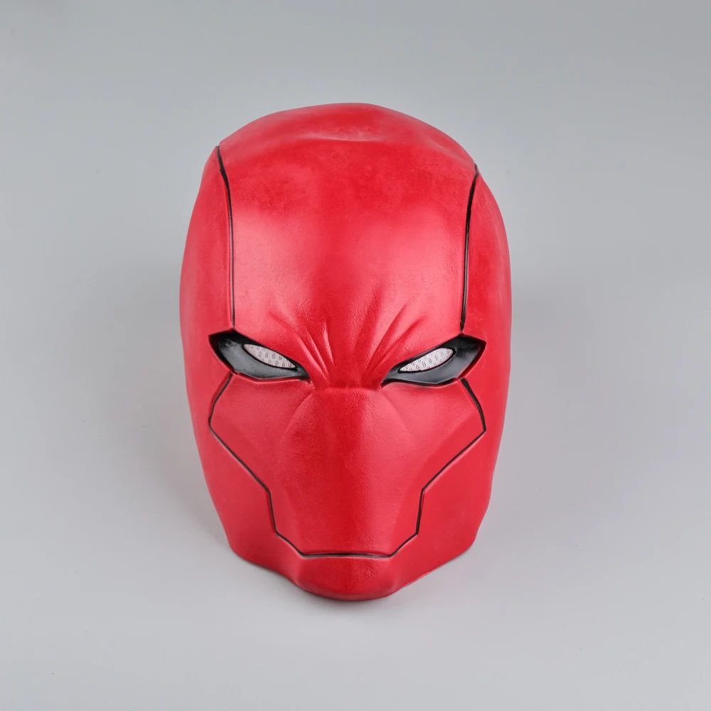 Cosplay Masks Superhero Red Hood Helmet Latex for Adult Man Face Masks Halloween Party Masquerade Carnival Costume Prop