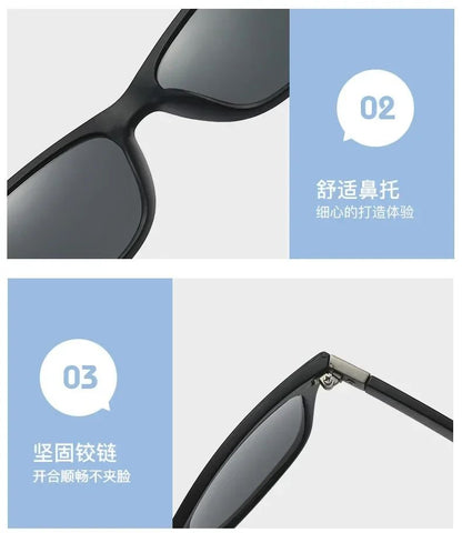 Polarized Sunglasses Unisex Rectangle Vintage Sunglasses Design Retro Sun Glasses Man Eyeglass Casual Goggles UV400 Eyewear