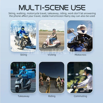 1/2 Peças Y10 Intercomunicador Bluetooth para Capacete de Moto 2x 300M Sem Fio Intercomunicador 2000Mah Walkie Talkie para Moto com Microfone Rígido e Flexível