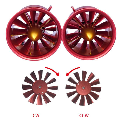 JP metal culvert 90mm 105mm 120mm EDF Ducted Fan 12 Blades  5060 4260 4250 Motor 6S 12S 14S  RC Air Plane