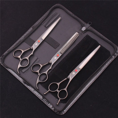 Kit de Tesouras para Tosa Purple Dragon 7" 6.5" de Aço Inoxidável para Pet Tesouras Curvas Tesouras Desbastadoras Tesouras Retas Chunker Z3002
