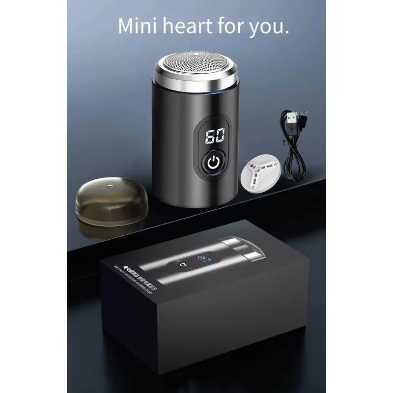 USB Charging Electric Shaver for Men Mini Multifunctional Portable Beard Shaver Water-Washing Feature Waterproof for Home Hotel