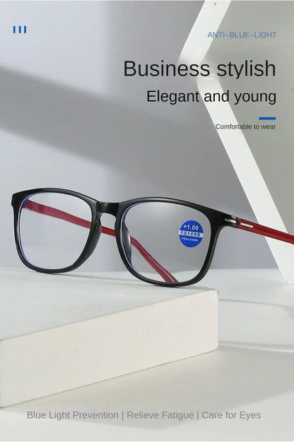 Presbyopia Eyeglasses for Man and Woman Unisex Comfortable Eyewear Ultra Lightweight Anti Blue Light Blocking HD Reading Glasses
