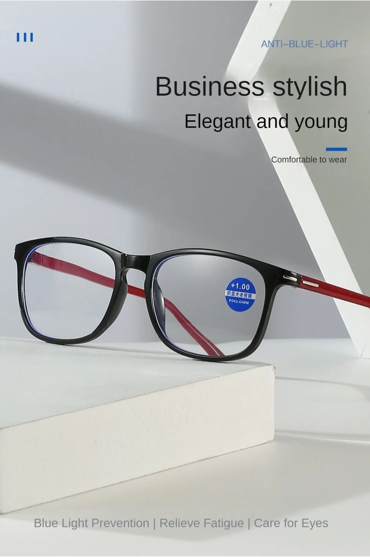 Presbyopia Eyeglasses for Man and Woman Unisex Comfortable Eyewear Ultra Lightweight Anti Blue Light Blocking HD Reading Glasses