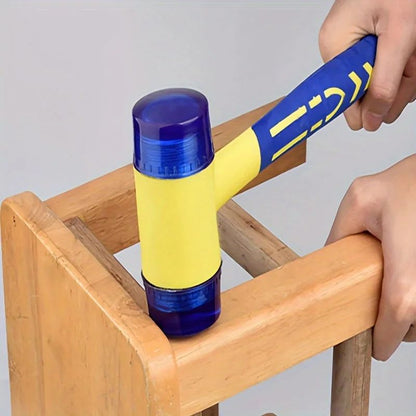 1 Martelo de Instalação de Duas Pontas, 25mm Martelo de Borracha com Cabo de Borracha, Martelo de Instalação Isolado Removível