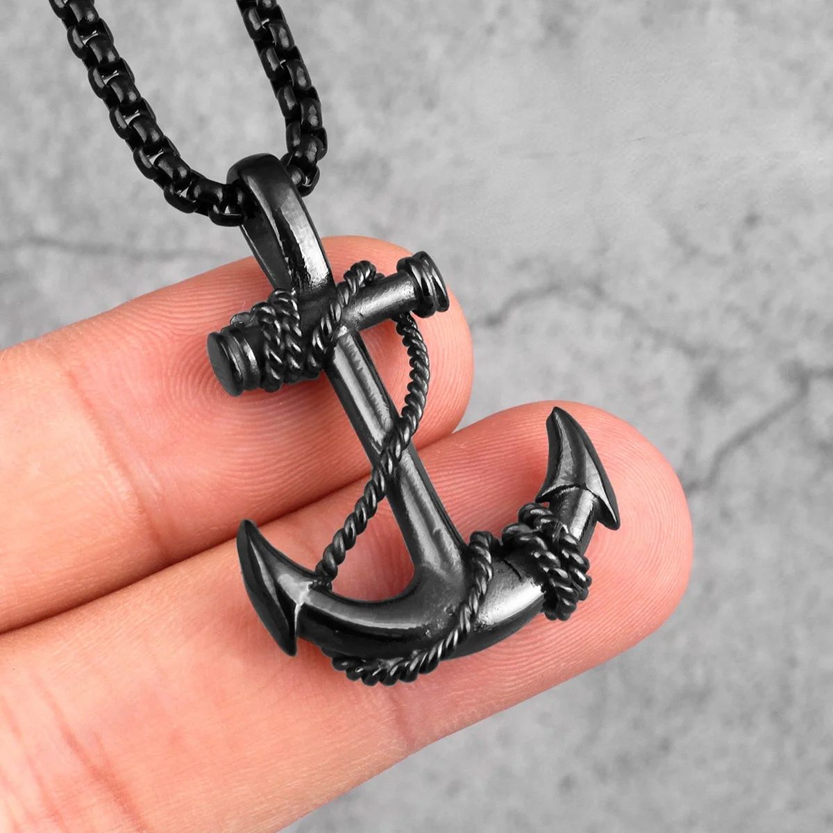 Colares Masculinos Âncora Criativa Mar Marinheiro Corrente Pingentes Punk Rock Hip Hop Único para Homem Menino Joias da Moda Presente Atacado