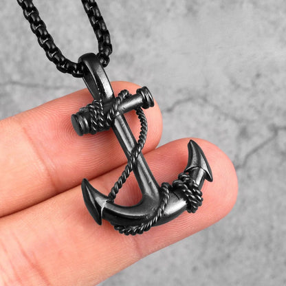 Colares Masculinos Âncora Criativa Mar Marinheiro Corrente Pingentes Punk Rock Hip Hop Único para Homem Menino Joias da Moda Presente Atacado