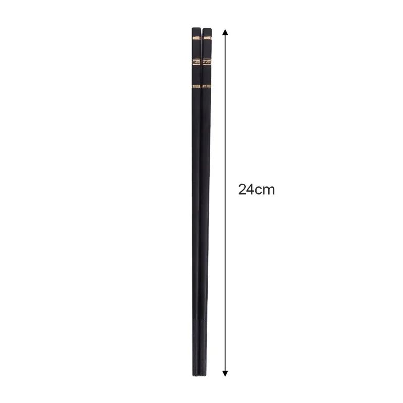 Metal Alloy Chinese Chopstick Reusable Non-slip Sushi Food Chop Sticks Japanese Korean Chopsticks Kitchen Tableware Accessories
