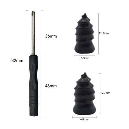 Kit de Reparo de Pneu de Carro a Vácuo 21 Peças, Parafuso de Borracha Universal para Pneu, Kit de Ferramentas de Reparo Sem Câmara para Motocicletas e Caminhões