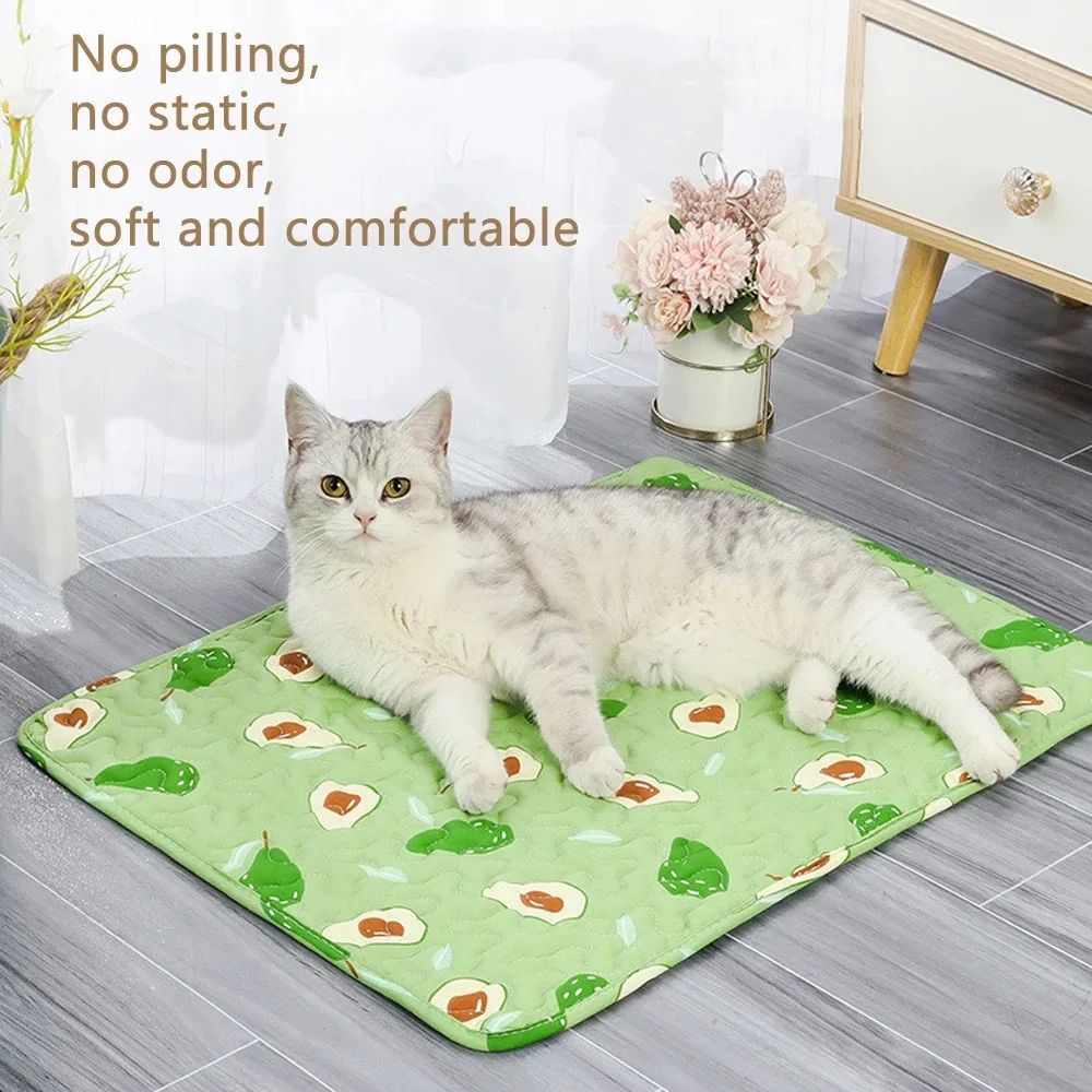 Tapete de Verão para Pets Cobertor Gelado à Prova de Umidade para Cães Almofada para Sofá e Chão Hipoalergênico para Gatos Capas de Cama para Pets Respiráveis