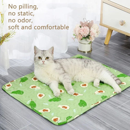 Tapete de Verão para Pets Cobertor Gelado à Prova de Umidade para Cães Almofada para Sofá e Chão Hipoalergênico para Gatos Capas de Cama para Pets Respiráveis