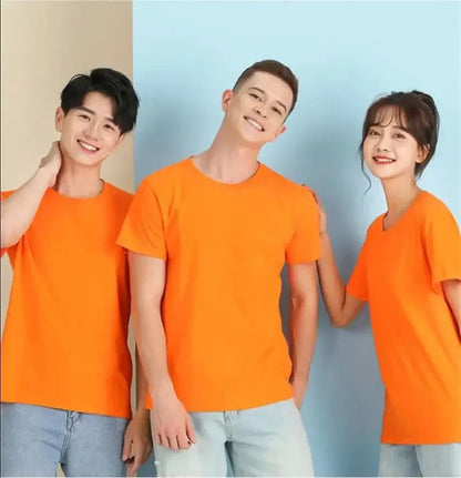 New 100% Cotton High Quality T-shirt Harajuku Summer Hip Hop Men's Fitness Sports Round Neck Top