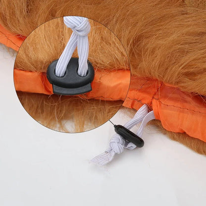 Roupa Fofa de Cosplay para Cães, Juba de Leão para Fantasias de Cães, Peruca Realista de Leão para Cães de Médio a Grande Porte com Orelhas, Acessórios para Animais de Estimação