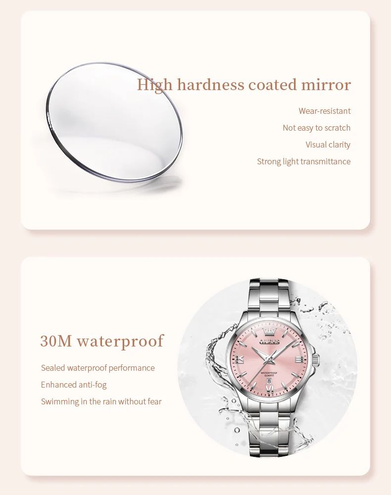 OLEVS 3668 Women Watch Luxury Original Waterproof Stainless Steel Quartz Watch Roman Automatic Date Women Watch Reloj Para Mujer