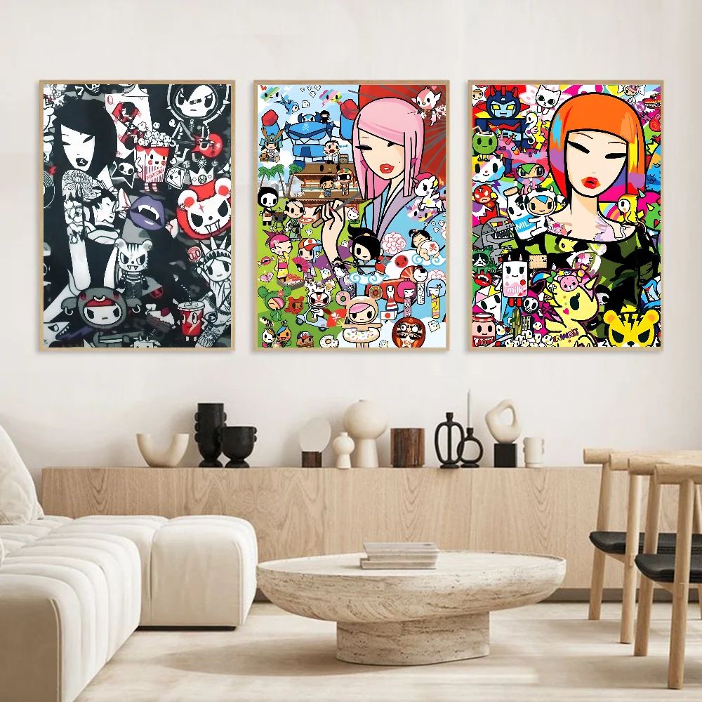 Cartoon Art Kawaii townTokidokiinside Poster HD art sticky wall waterproof home living room bedroom bar aesthetic decoration