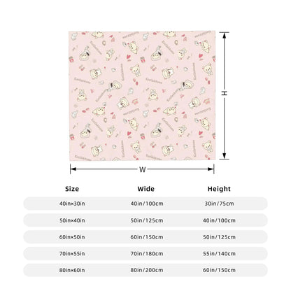 Rilakkuma  Korilakkuma Tea Time Flannel Throw Blanket  Super Warm Plush Quilt for Bedding  Couch