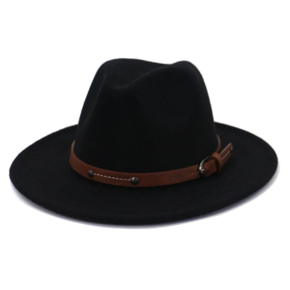 Fedoras Winter Hat For Women 59-61CM Men Panama Felted Jazz Hats New Trilby Church Cap sombreros de mujer