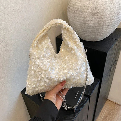 Exquisite Shining Sequins Square Women's Shoulder Bag Popularity Stylish Design Handbags High Quality Solid Sweet Crossbody Bags